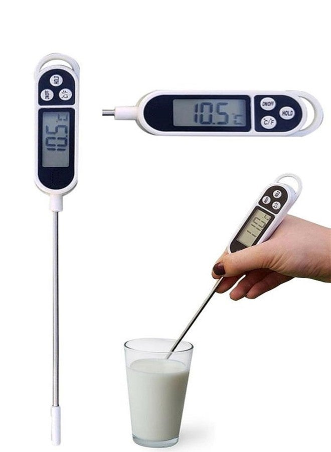 Sakrai Digital Food & Liquid Thermometer Long Stainless Steel Probe For Testing All Types Of Meat Oil Food Instant Read Best Digital Thermometer - Image 1
